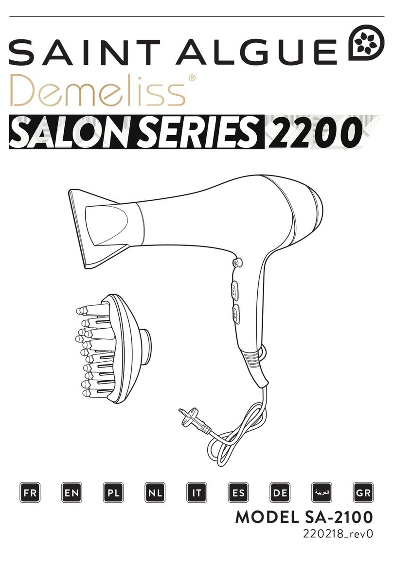 SAINT ALGUE Demeliss SALON 2200 Series manual