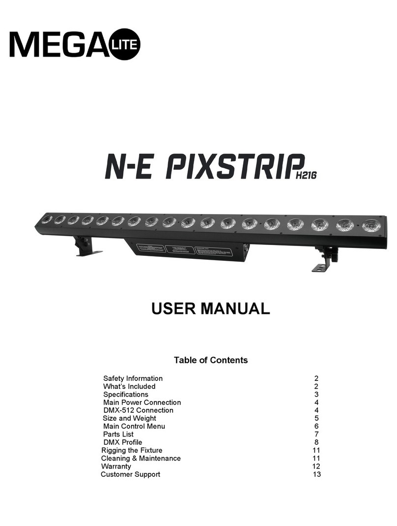 MegaLite N-E PIXSTRIP H216 User manual