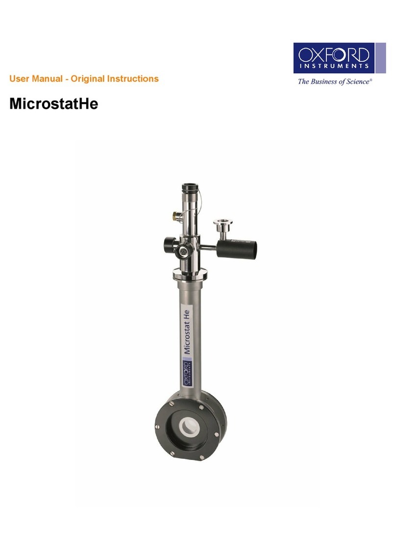 Oxford Instruments MicrostatHe User manual