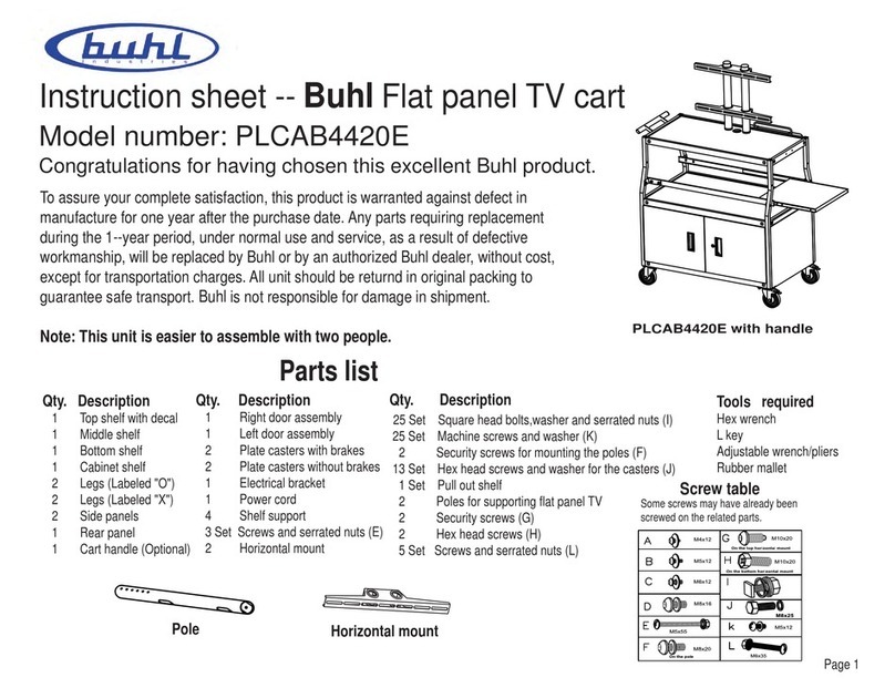 Buhl PLCAB4420E instruction sheet