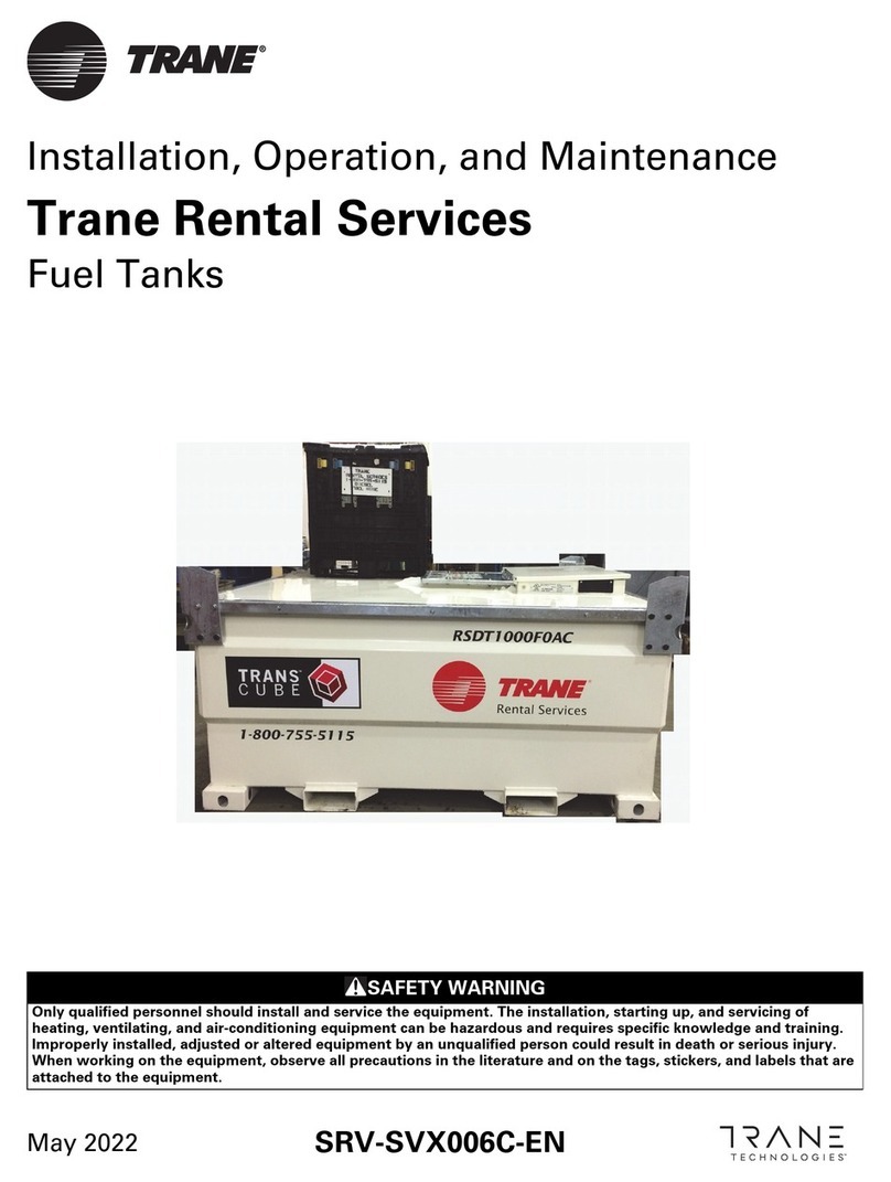 Trane RSDT1000F0 Installation, operation and maintenance