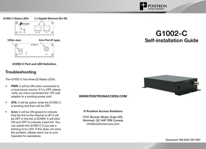 Positron G1002-C Self-installation guide