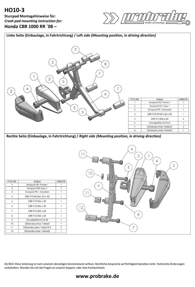 probrake HO10-3 Mounting instruction