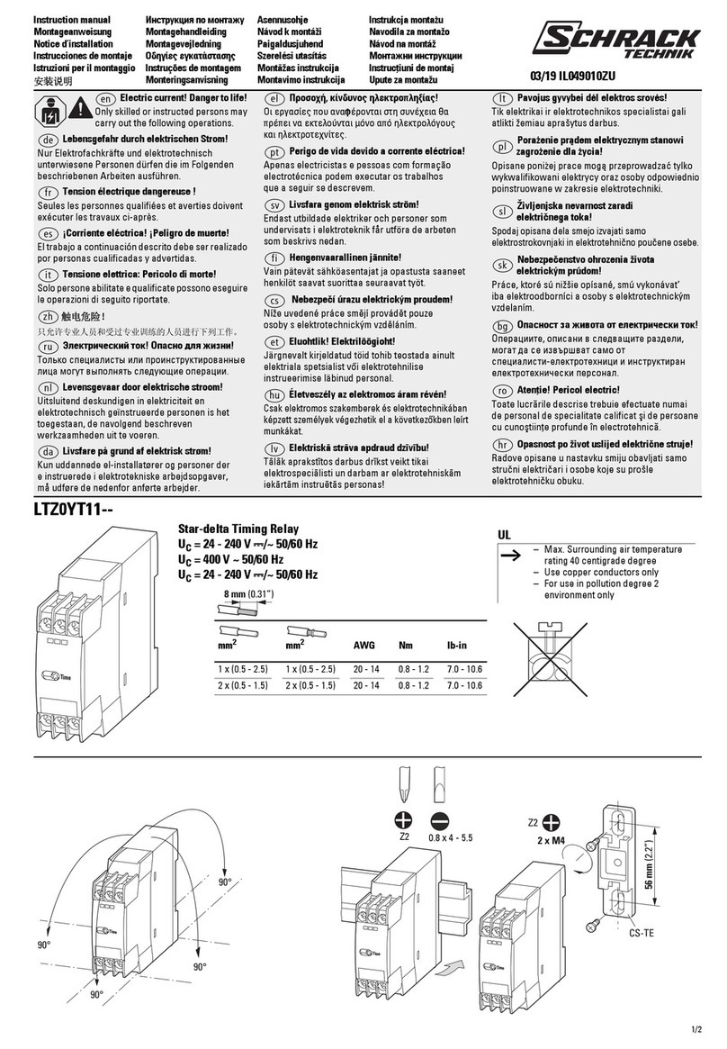 Schrack Technik LTZ0YT11 Series instruction manual
