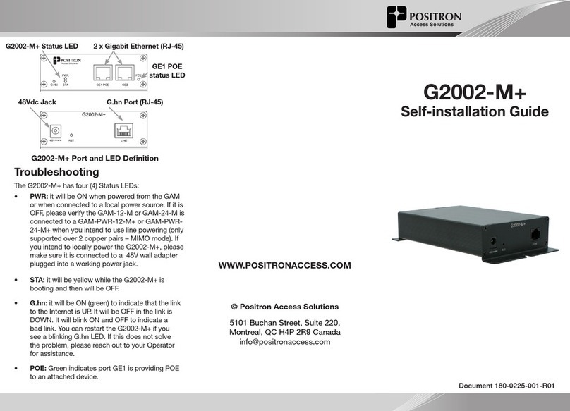 Positron G2002-M+ User manual Positron G2002-M+ User manual