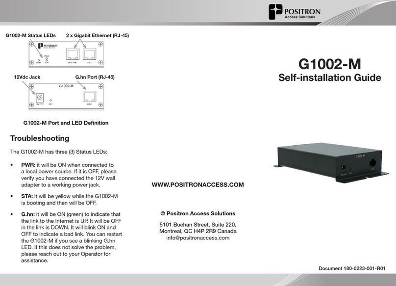 Positron G1002-M Self-installation guide