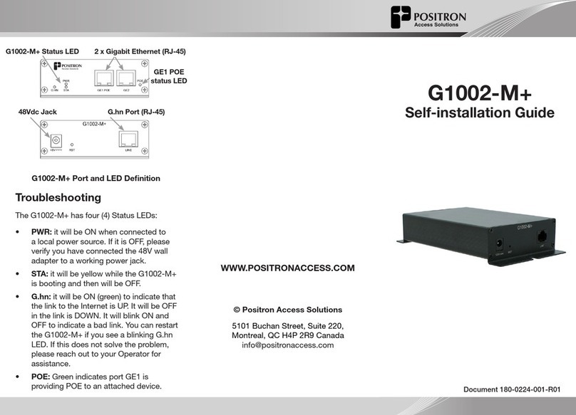 Positron G1002-M+ User manual Positron G1002-M+ User manual