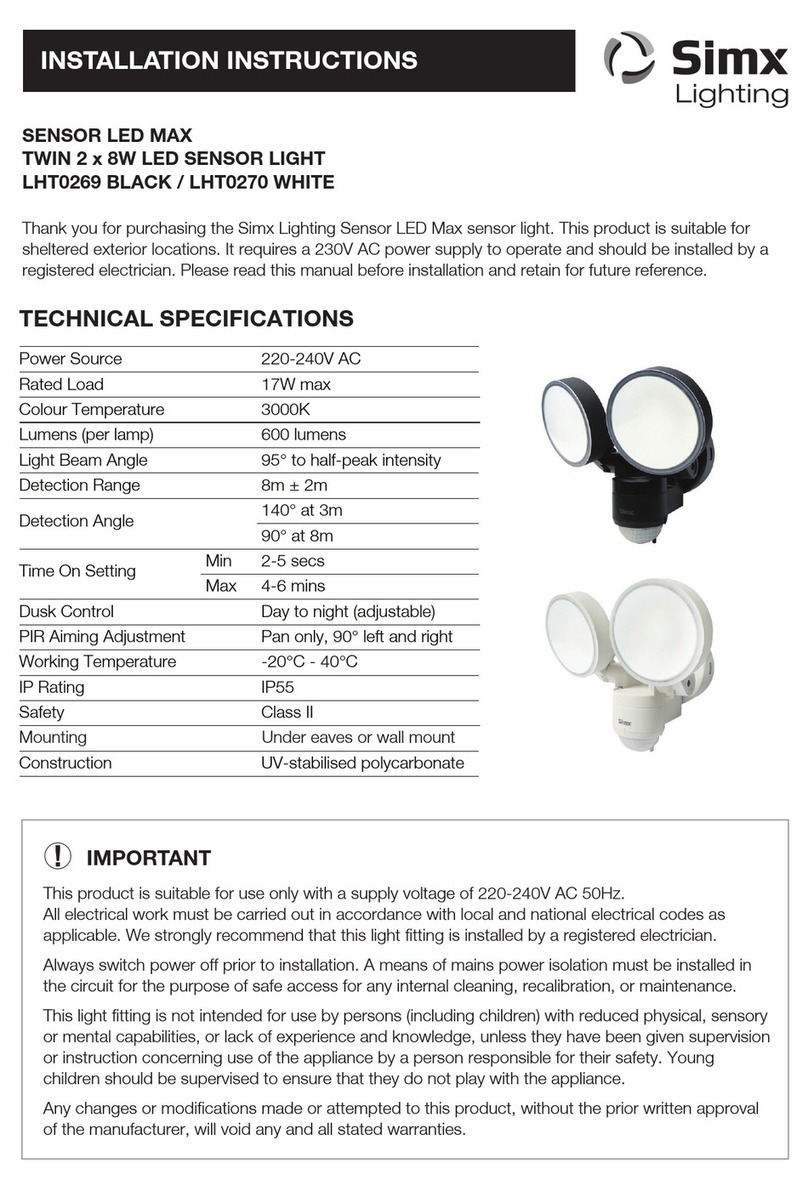 Simx Lighting LHT0269 installation instructions Simx Lighting LHT0269 installation instructions