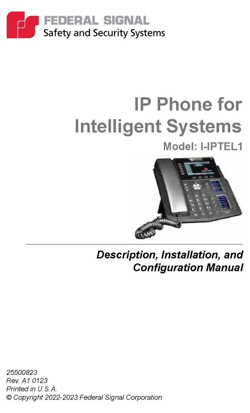 Federal Signal Corporation I-IPTEL1 Technical description, installation and configuration