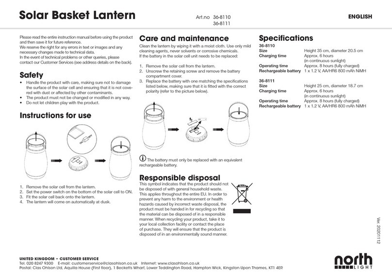 North Light 36-8110 manual