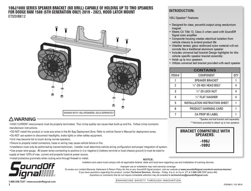 Soundoff Signal 100J Series quick start guide