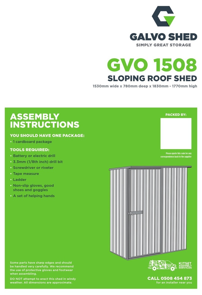 Galvo Shed GVO 1508 Assembly instructions