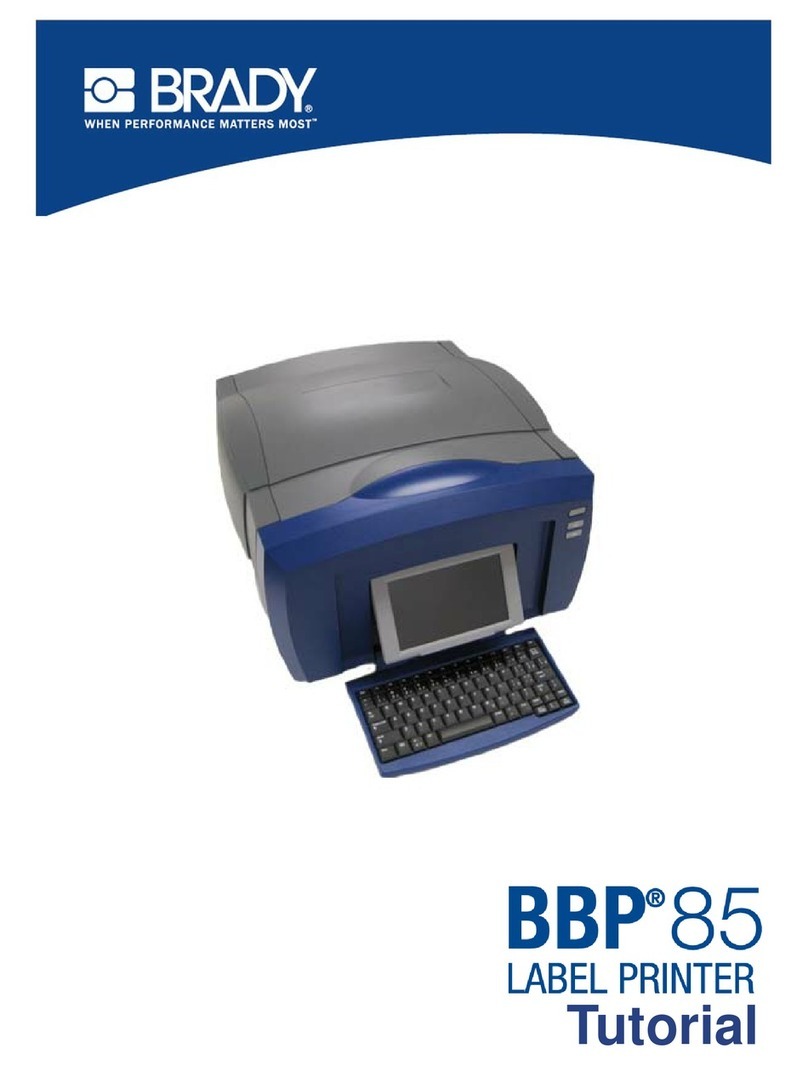 Brady BBP 85 Operation instructions