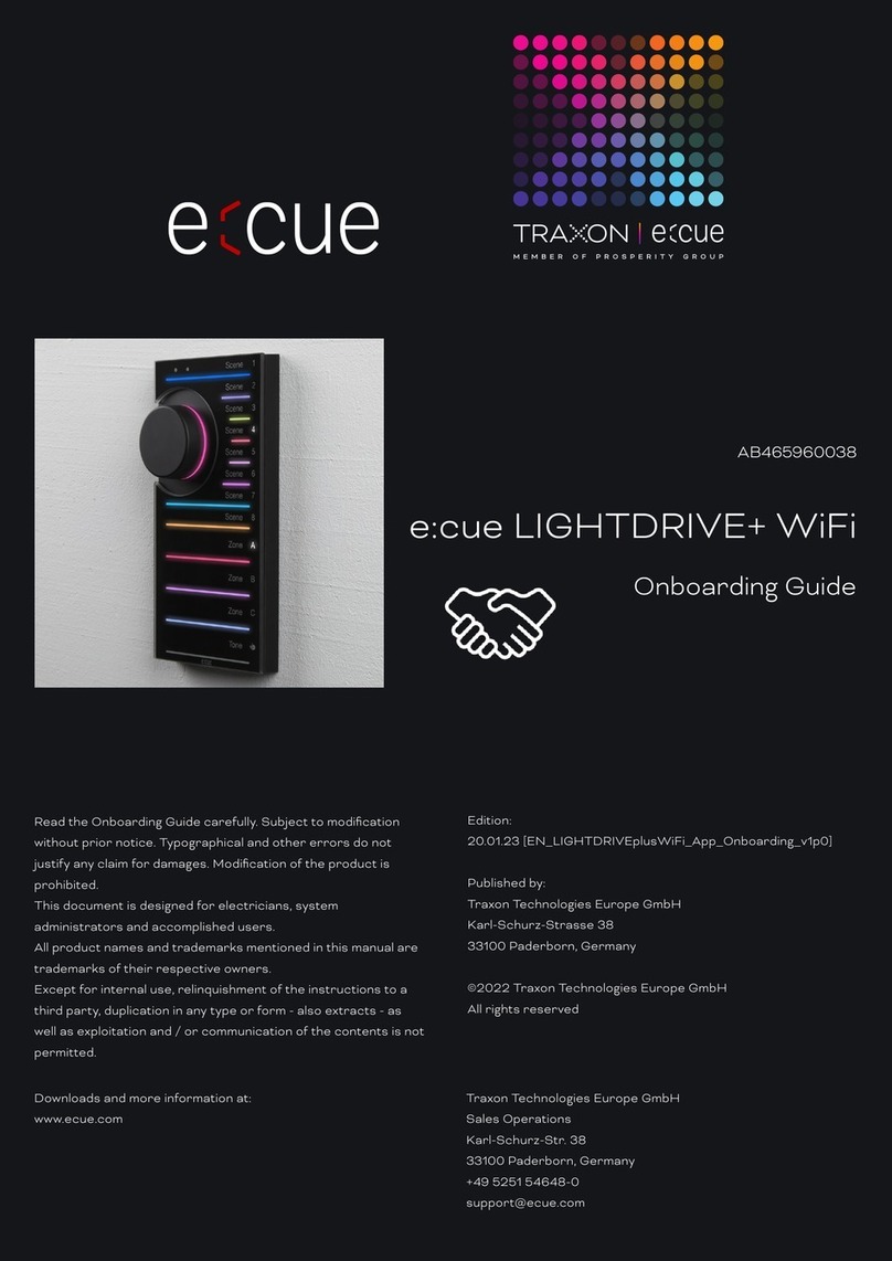 Traxon e:cue LIGHTDRIVE+ WiFi User manual