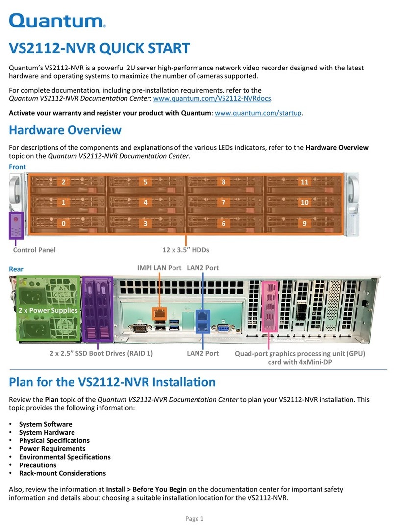 Quantum VS2112-NVR User manual