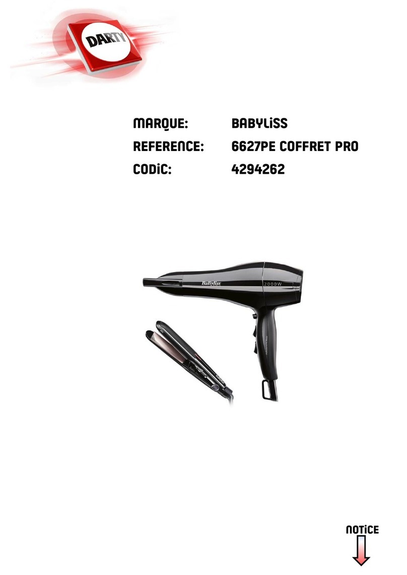 BaByliss ipro2000 User manual