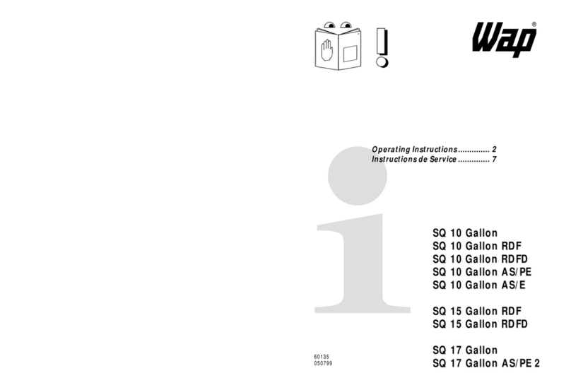 Wap SQ 10 Gallon operating instructions