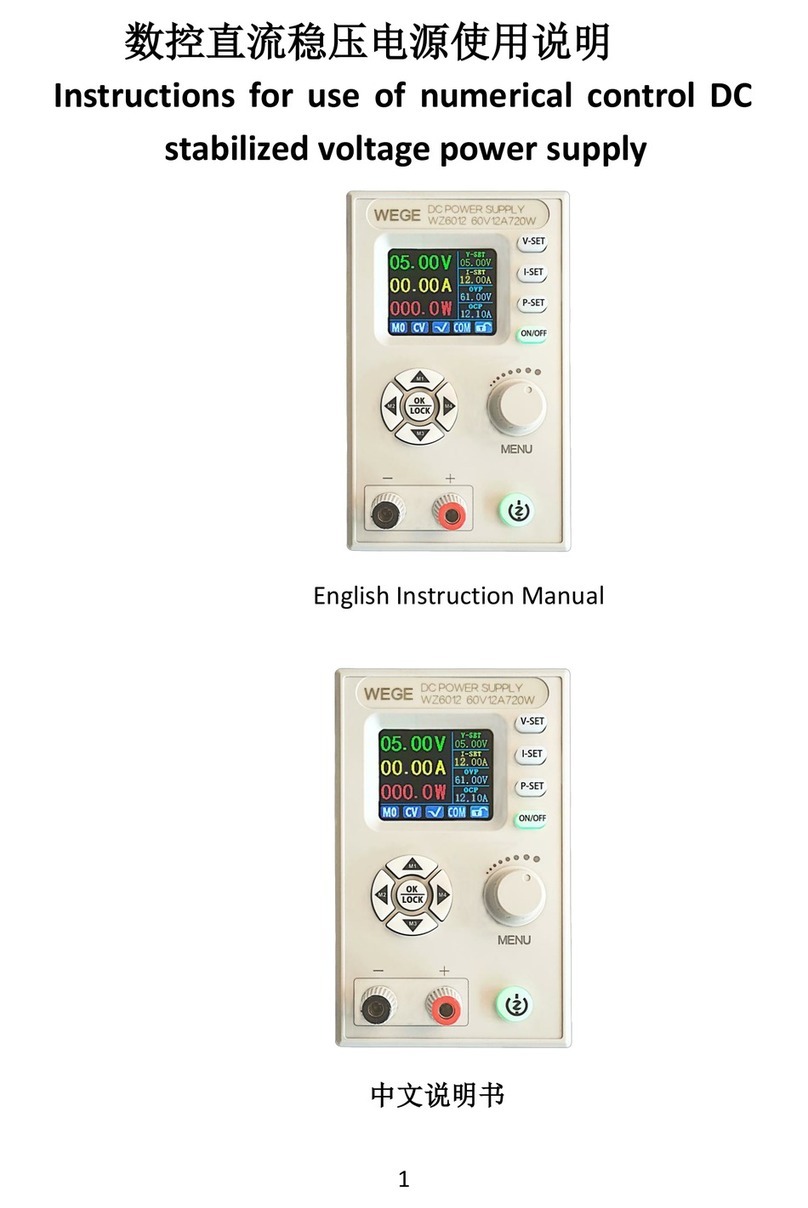 WEGE WZ6012 Instructions for the use