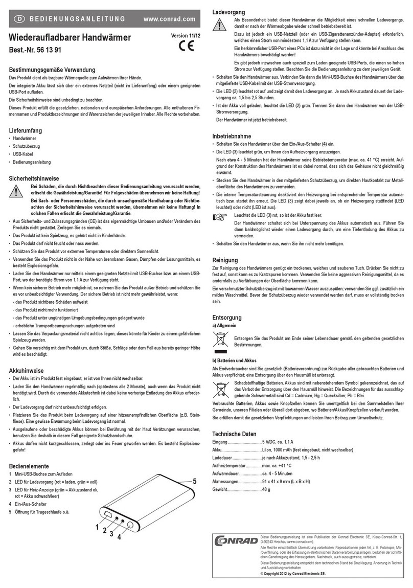 Conrad 56 13 91 operating instructions Conrad 56 13 91 operating instructions