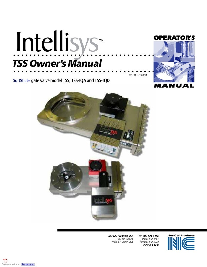 Nor-Cal Products Intellisys SoftShut TSS Operator's manual Nor-Cal Products Intellisys SoftShut TSS Operator's manual