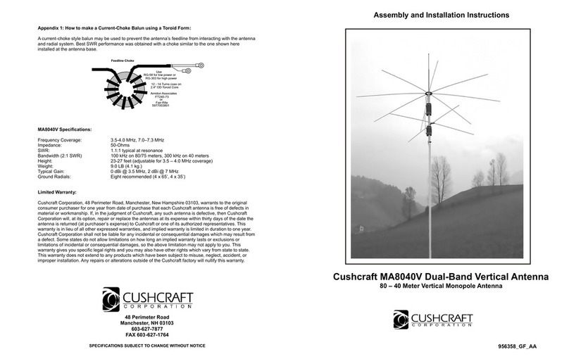 CUSHCRAFT MA8040V Assembly and installation instructions CUSHCRAFT MA8040V Assembly and installation instructions