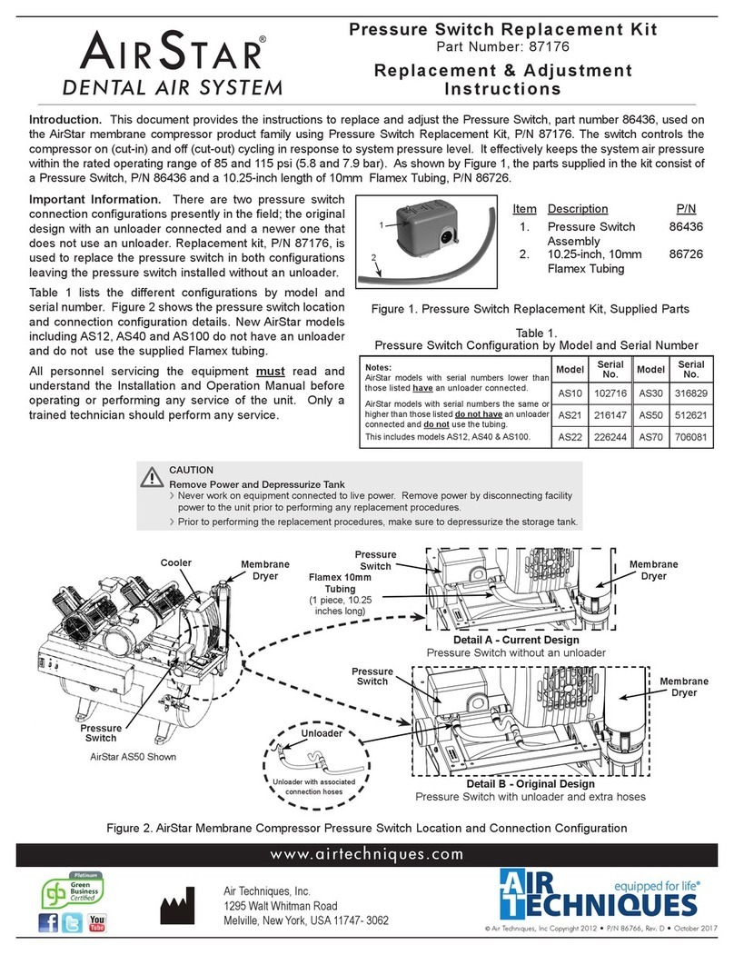 Air Techniques 87176 Replacement instructions Air Techniques 87176 Replacement instructions