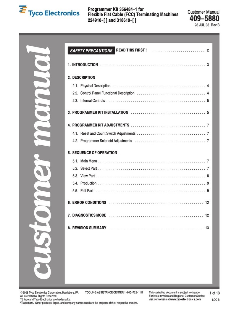Tyco Electronics 356484-1 Customer's manual