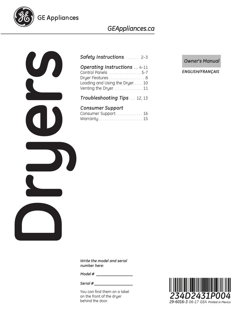 GE GTD65EBMKWS User manual