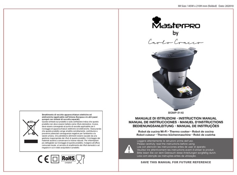 Carlo Cracco Masterpro BGMP-9140 instruction manual