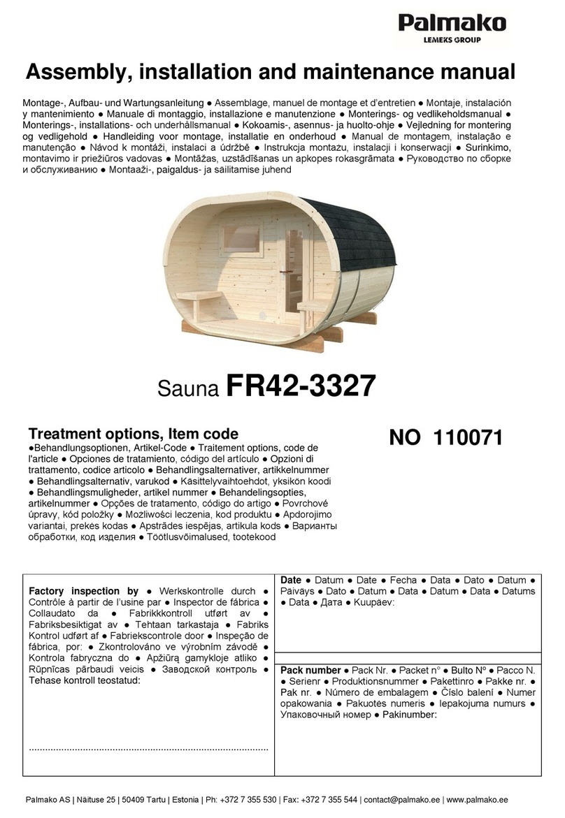 Lemeks Palmako FR42-3327 Assembly, installation and maintenance manual