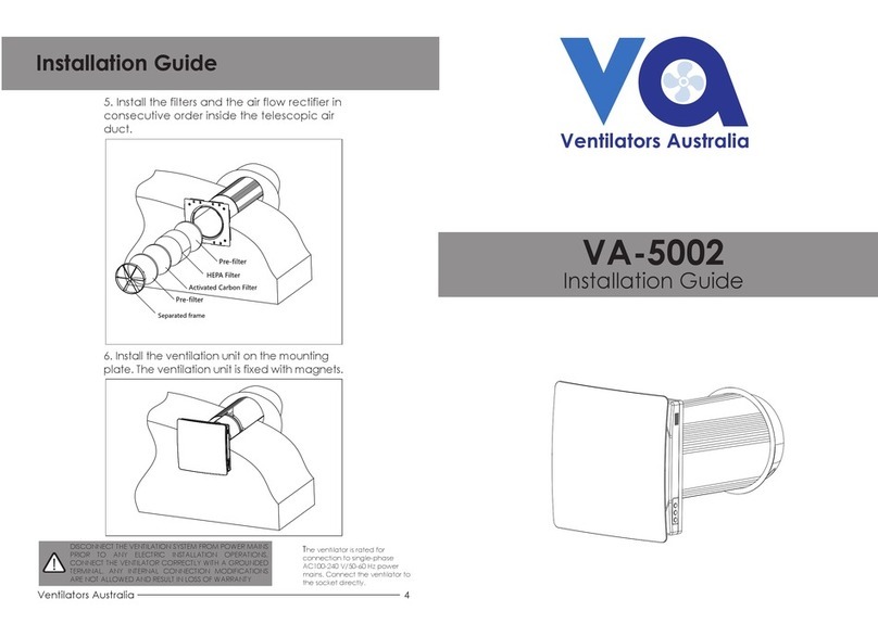 Ventilators Australia VA-5002 installation guide
