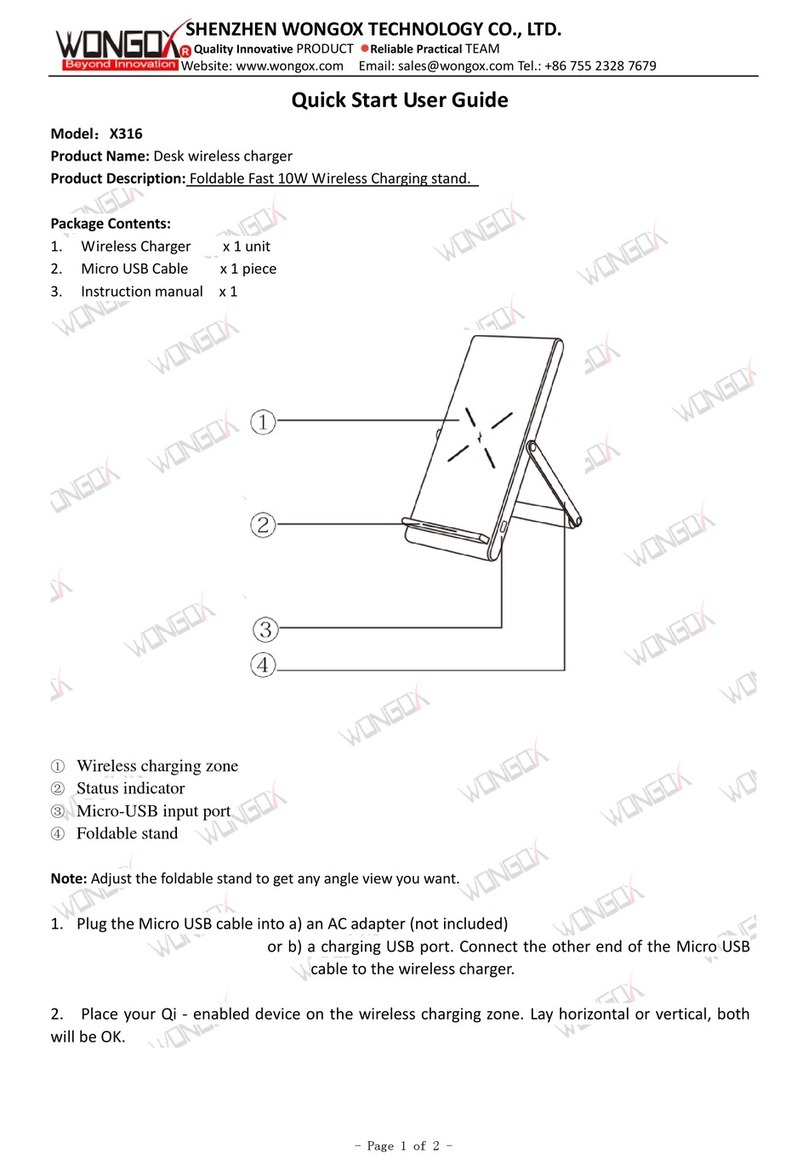 WONGOX X316 Quick start user guide WONGOX X316 Quick start user guide