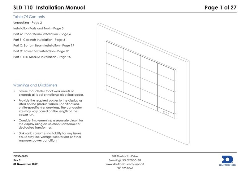 Daktronics SLD 110 User manual