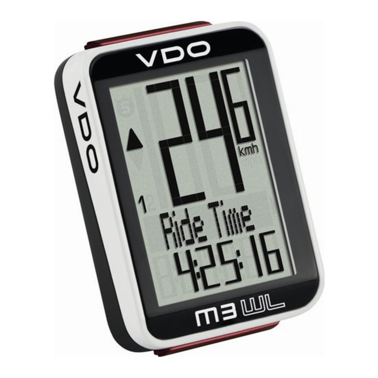 VDO Cyclecomputing M3 WL User manual