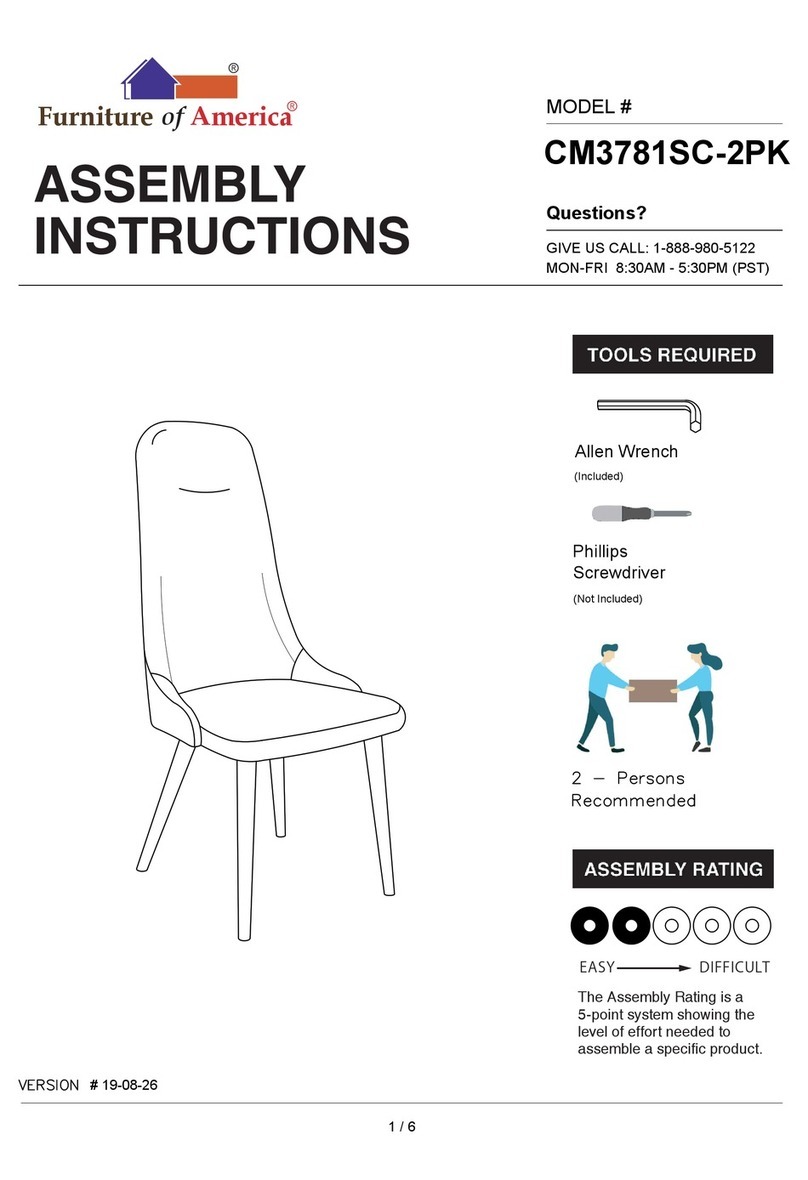 Furniture of America CM3781SC-2PK Assembly instructions