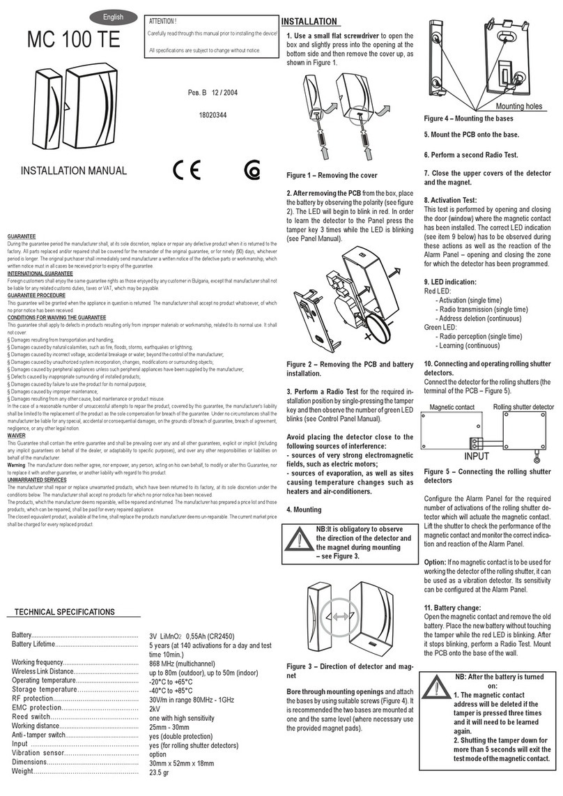 General Security MC 100 TE User manual