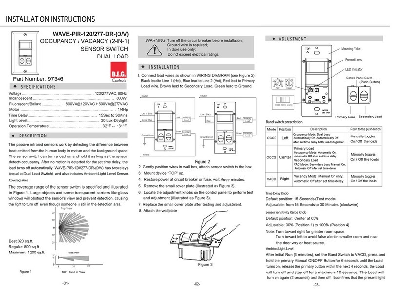 B.E.G. WAVE-PIR-120-DR-(O/V) installation instructions
