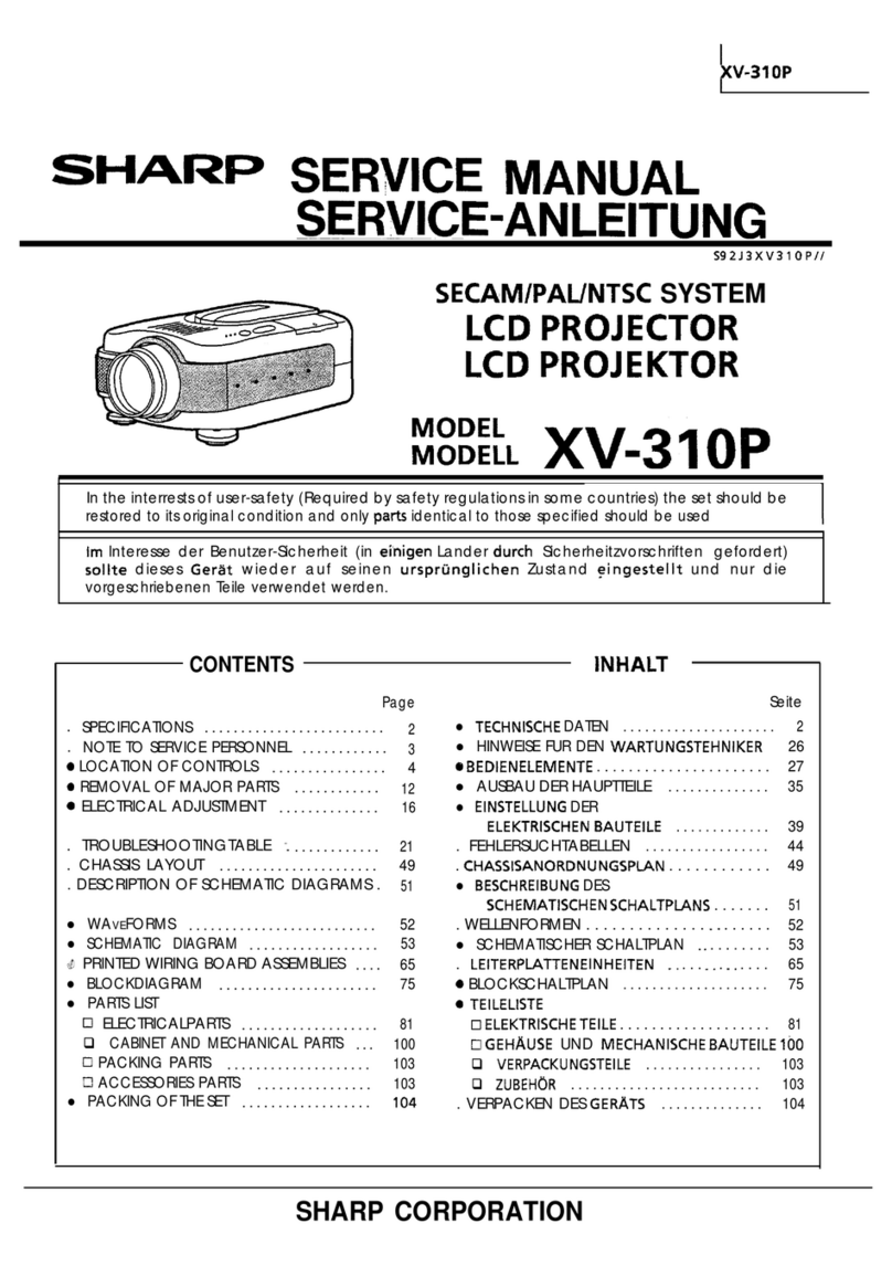 Sharp XV-310P User manual