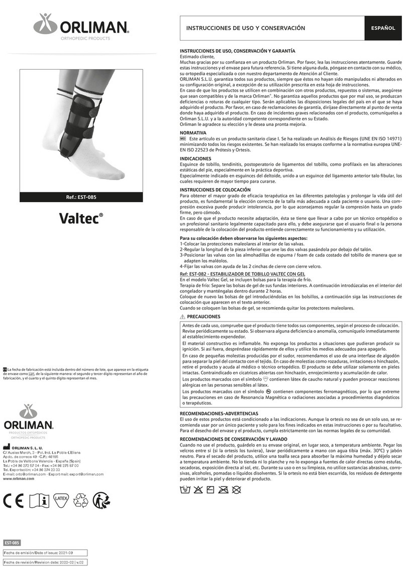 Orliman Valtec EST-085 Operation instructions