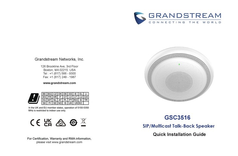 Grandstream Networks GSC3516 User manual