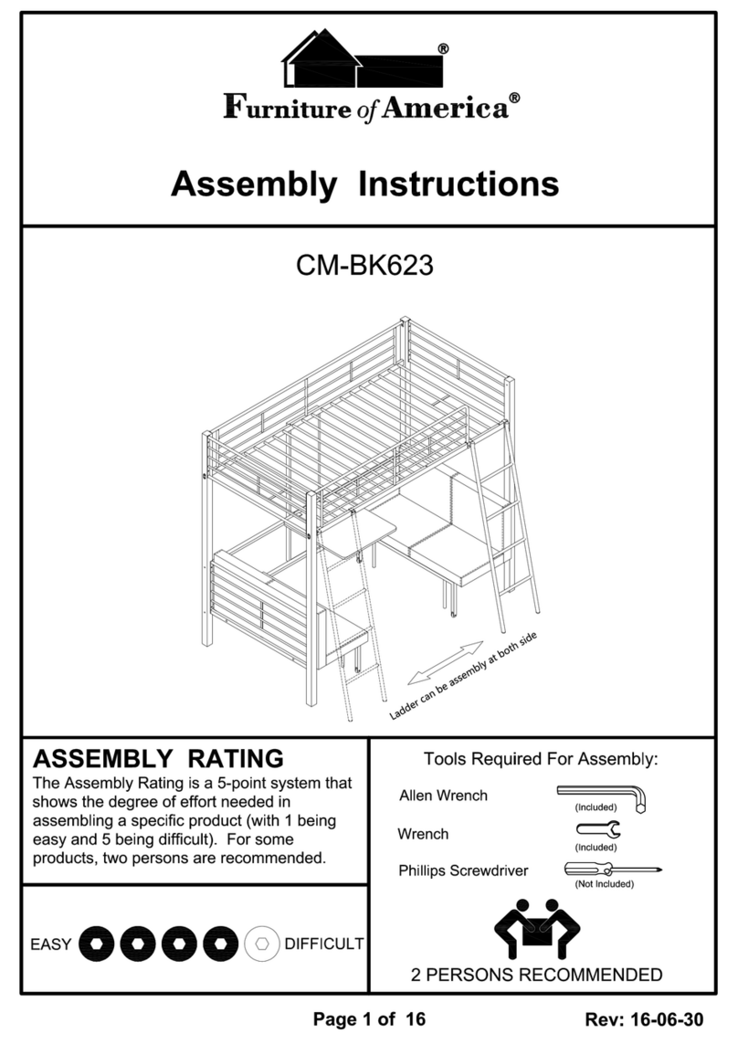 Furniture of America CM-BK623 Assembly instructions Furniture of America CM-BK623 Assembly instructions