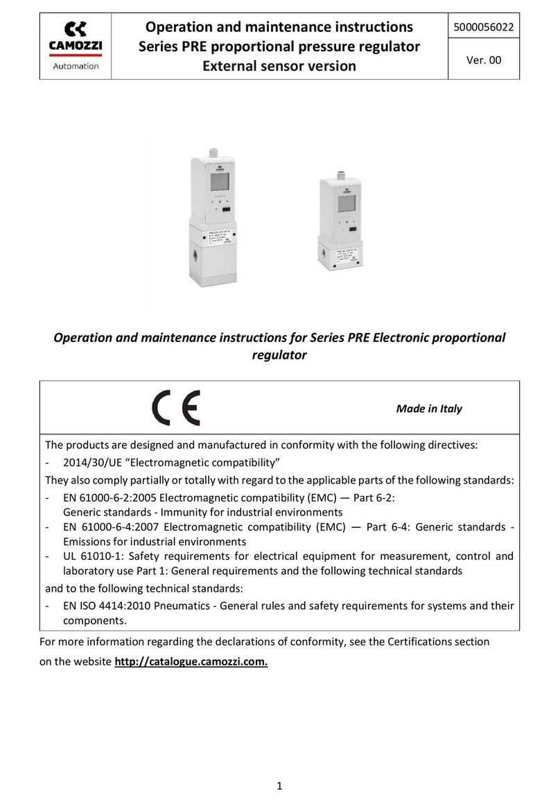 Camozzi PRE Series Instruction Manual