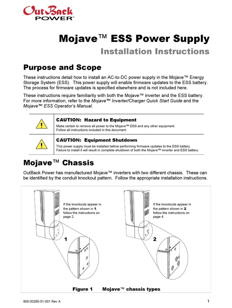 OutBack Power Mojave ESS installation instructions