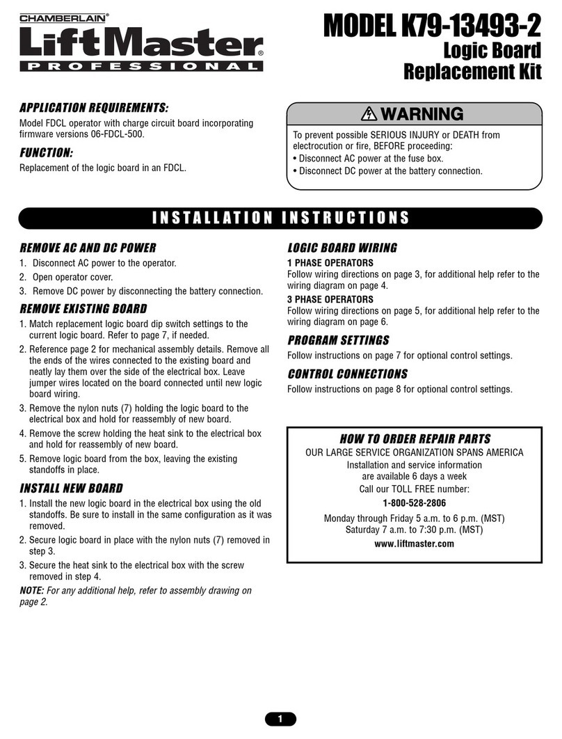 Chamberlain LiftMaster PROFESSIONAL K79-13493-2 manual