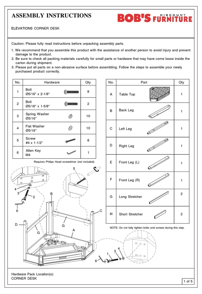 Bob's Discount Furniture ELEVATIONS 20070173 Assembly instructions Bob's Discount Furniture ELEVATIONS 20070173 Assembly instructions