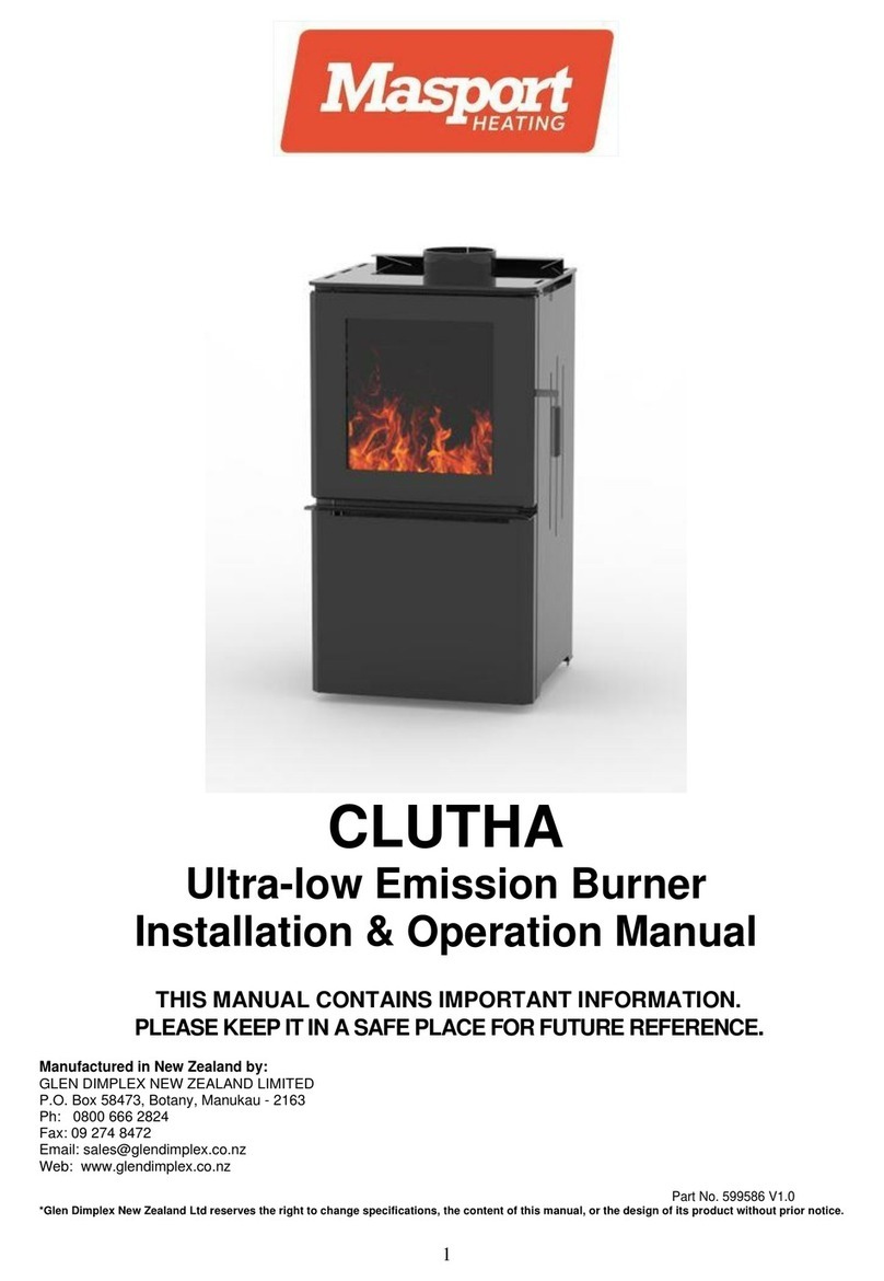 Masport CLUTHA Installation & operation manual Masport CLUTHA Installation & operation manual