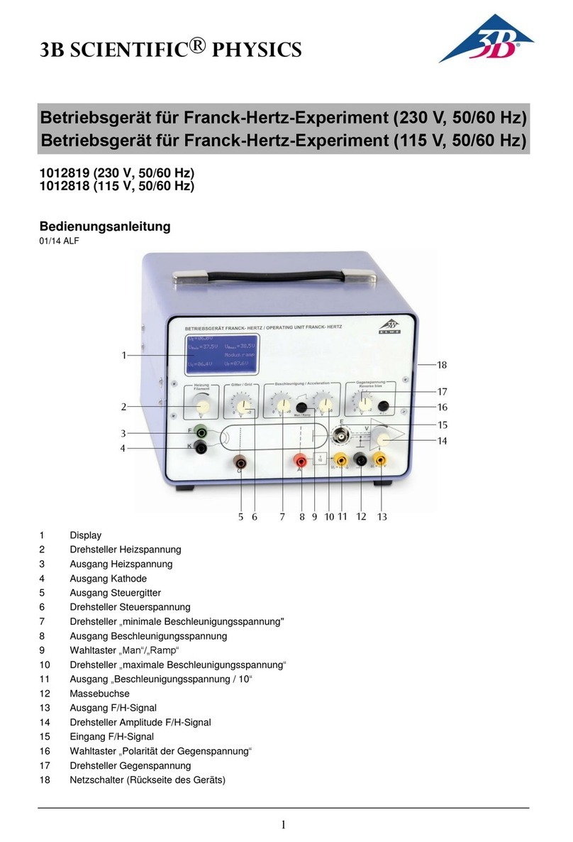 3B SCIENTIFIC PHYSICS 1012819 User manual