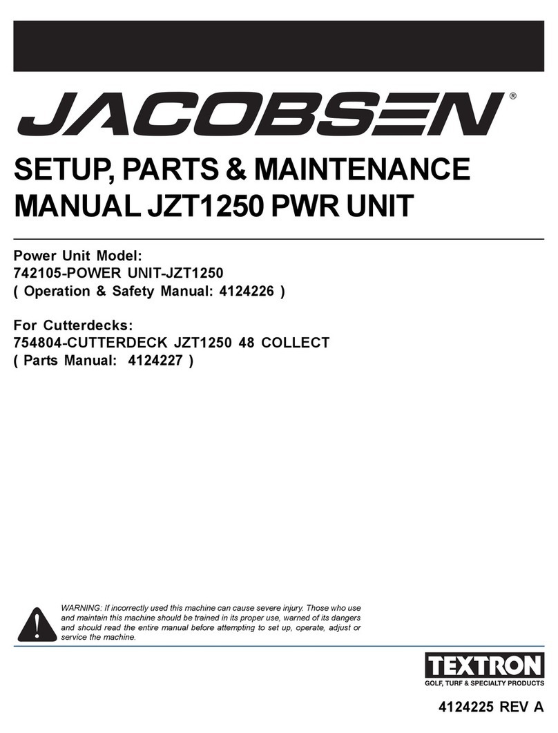 Textron JACOBSEN JZT 1250 CUTTERDECKS User manual