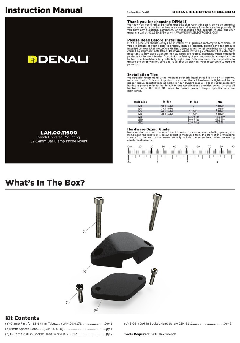 Denali LAH.00.11600 instruction manual