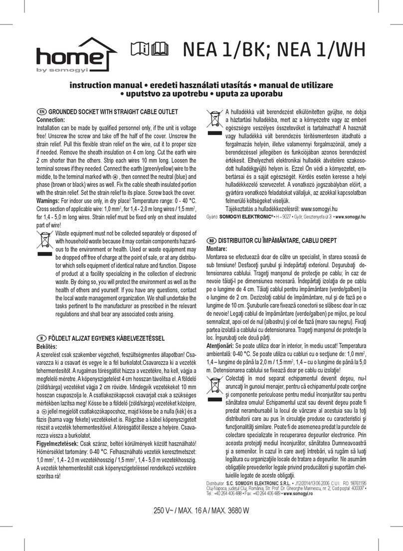 Somogyi home NEA 1/BK instruction manual